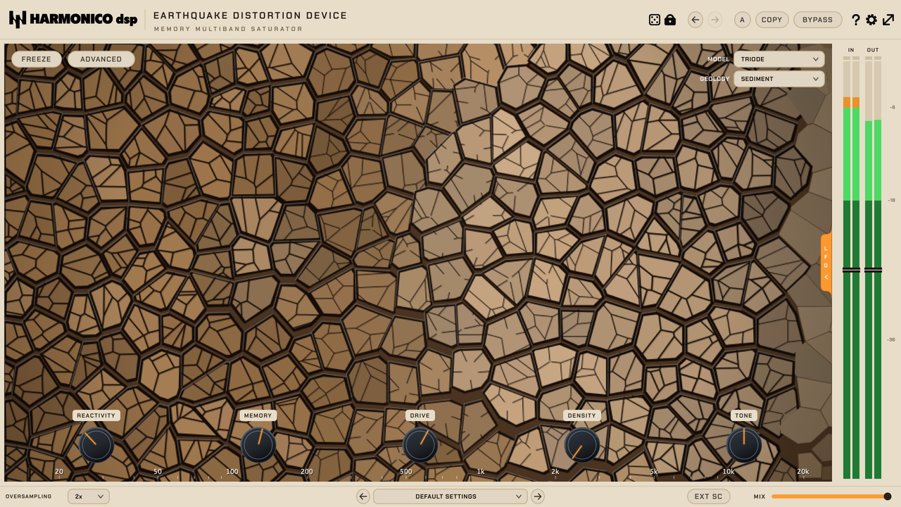Earthquake Distortion Device interface